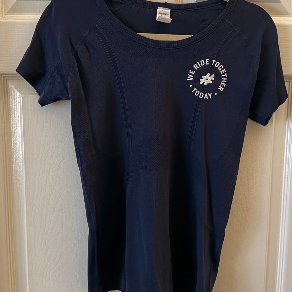 TKEQ Navy Top with Embroidered WRT logo size M.
